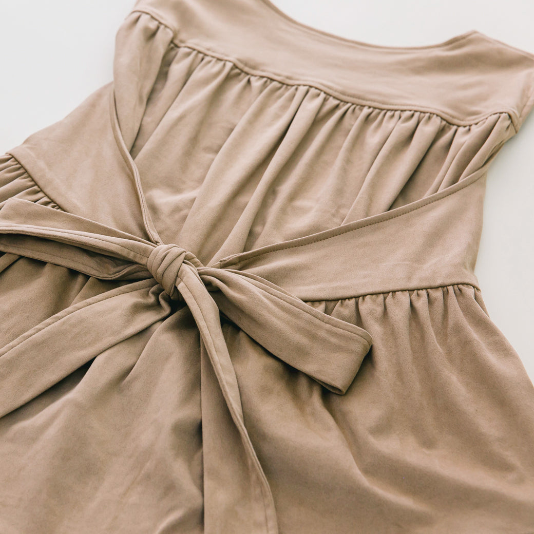 カットスウェードペプラムブラウス(セット)