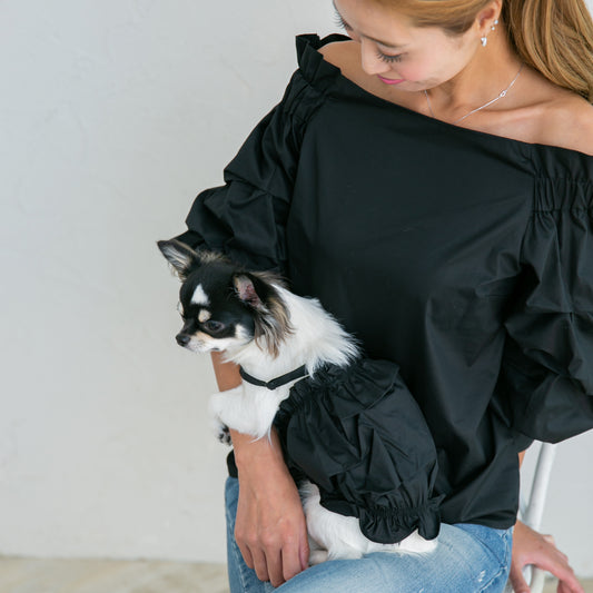 デザインスリーブオフショルブラウス (セット)