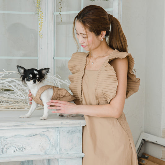 プリーツショルダーワンピース (セット)