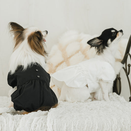 スクエアネックパフスリーブワンピース・ロンパース